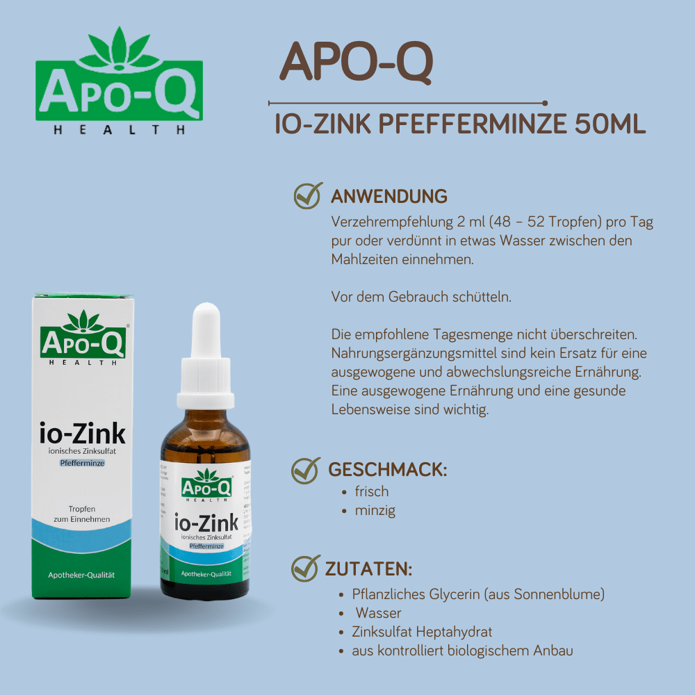 Bild von APO-Q io-Zink Pfefferminze 50ml